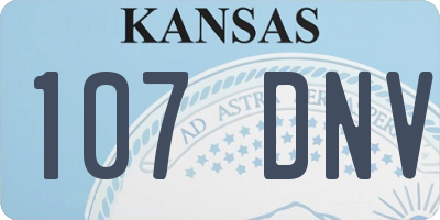 KS license plate 107DNV