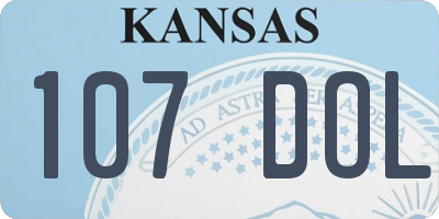 KS license plate 107DOL