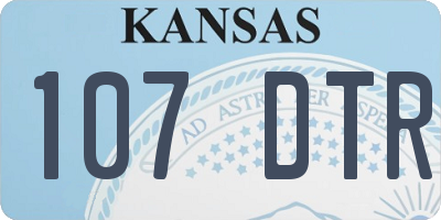 KS license plate 107DTR