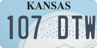 KS license plate 107DTW
