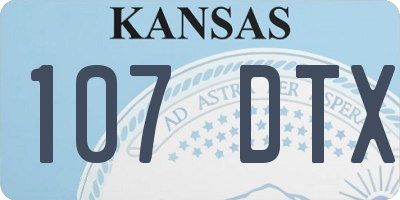 KS license plate 107DTX