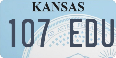 KS license plate 107EDU
