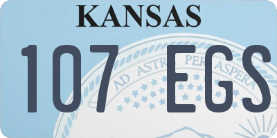 KS license plate 107EGS