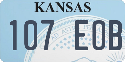 KS license plate 107EOB