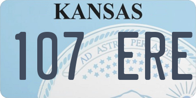 KS license plate 107ERE