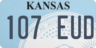 KS license plate 107EUD