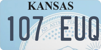 KS license plate 107EUQ