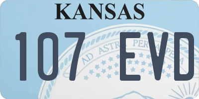 KS license plate 107EVD