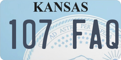 KS license plate 107FAQ