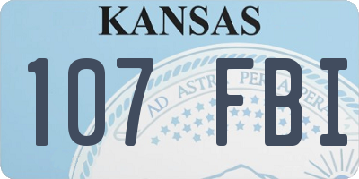 KS license plate 107FBI