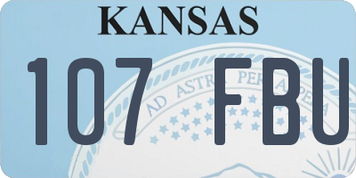 KS license plate 107FBU