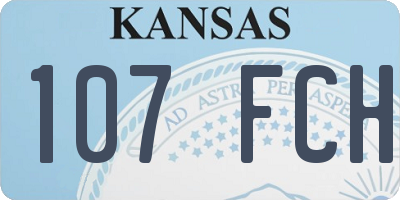 KS license plate 107FCH
