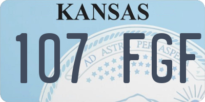 KS license plate 107FGF