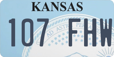 KS license plate 107FHW