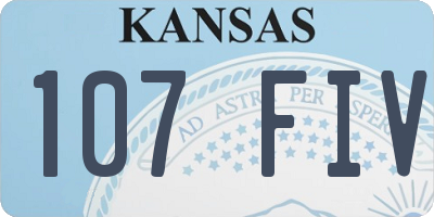 KS license plate 107FIV