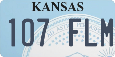 KS license plate 107FLM