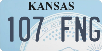 KS license plate 107FNG