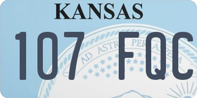 KS license plate 107FQC