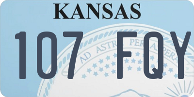 KS license plate 107FQY