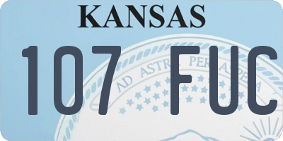 KS license plate 107FUC