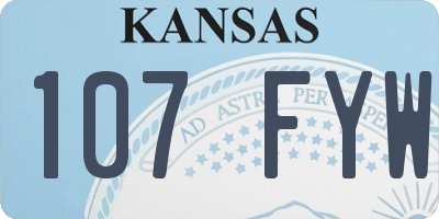 KS license plate 107FYW