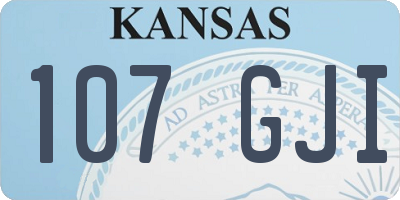 KS license plate 107GJI