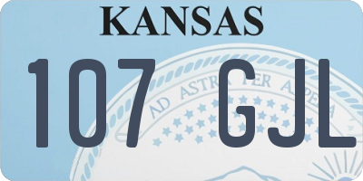 KS license plate 107GJL