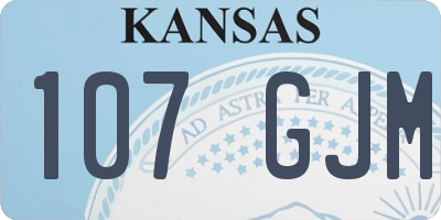 KS license plate 107GJM