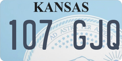 KS license plate 107GJQ