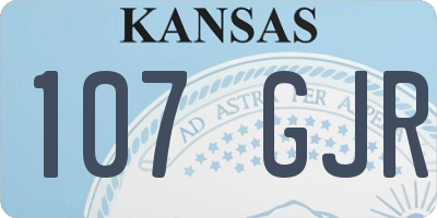 KS license plate 107GJR