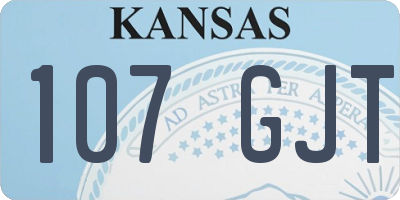 KS license plate 107GJT