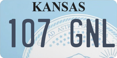 KS license plate 107GNL