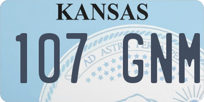 KS license plate 107GNM