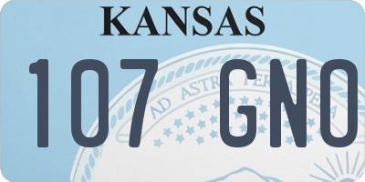 KS license plate 107GNO