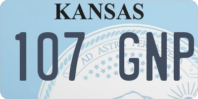 KS license plate 107GNP