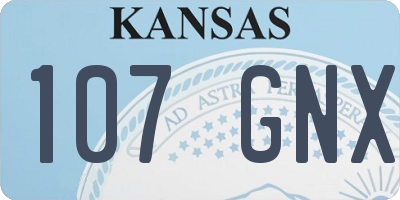 KS license plate 107GNX