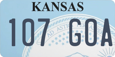 KS license plate 107GOA