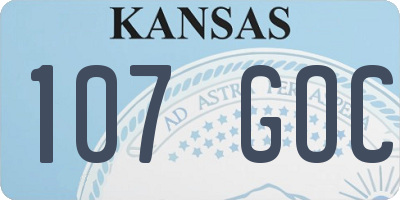 KS license plate 107GOC