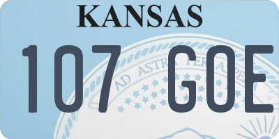 KS license plate 107GOE