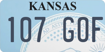 KS license plate 107GOF