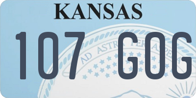 KS license plate 107GOG