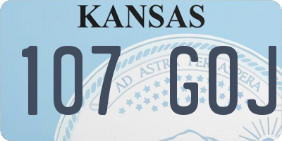 KS license plate 107GOJ