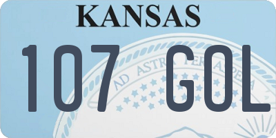 KS license plate 107GOL
