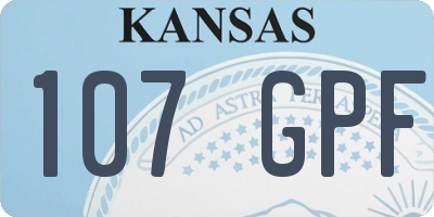 KS license plate 107GPF