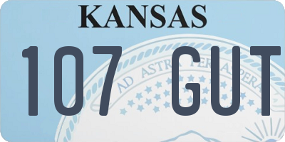 KS license plate 107GUT