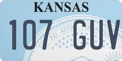 KS license plate 107GUV