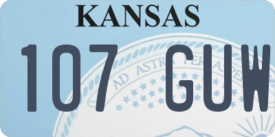 KS license plate 107GUW