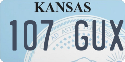 KS license plate 107GUX