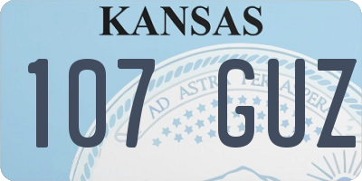 KS license plate 107GUZ