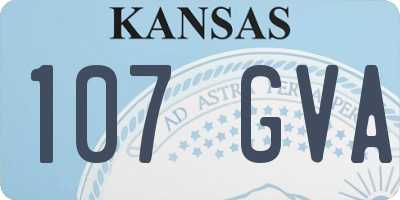 KS license plate 107GVA